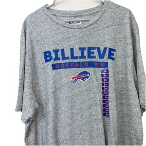NWT Buffalo Bills NFL Team Apparel T Shirt‎ Mens Size 2XL Gray Billieve